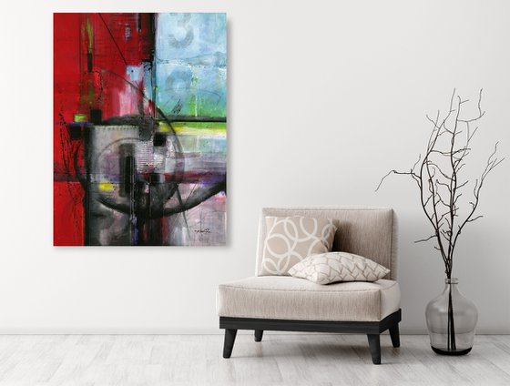 Impetuous Ardor - Large Abstract Painting by Kathy Morton Stanion