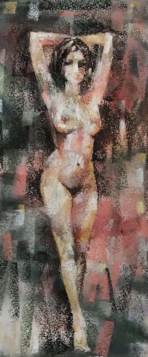 Nude. gift, original drawing, one of a kind. by Galina Poloz