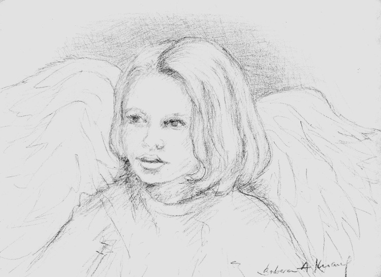Angel Child Pencil Drawing By Barbara Knauf Artfinder