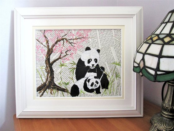 Mother and Baby Panda bears