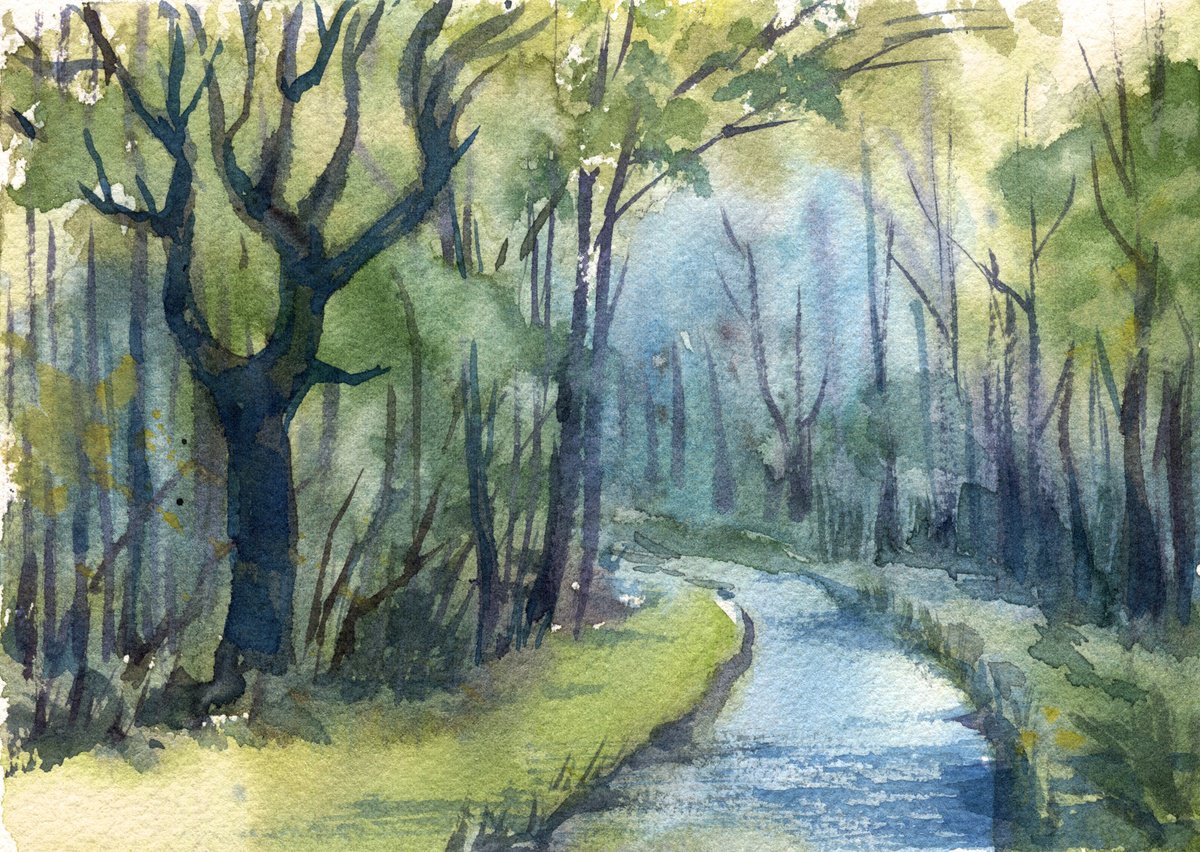 Road in the Forest by SVITLANA LAGUTINA