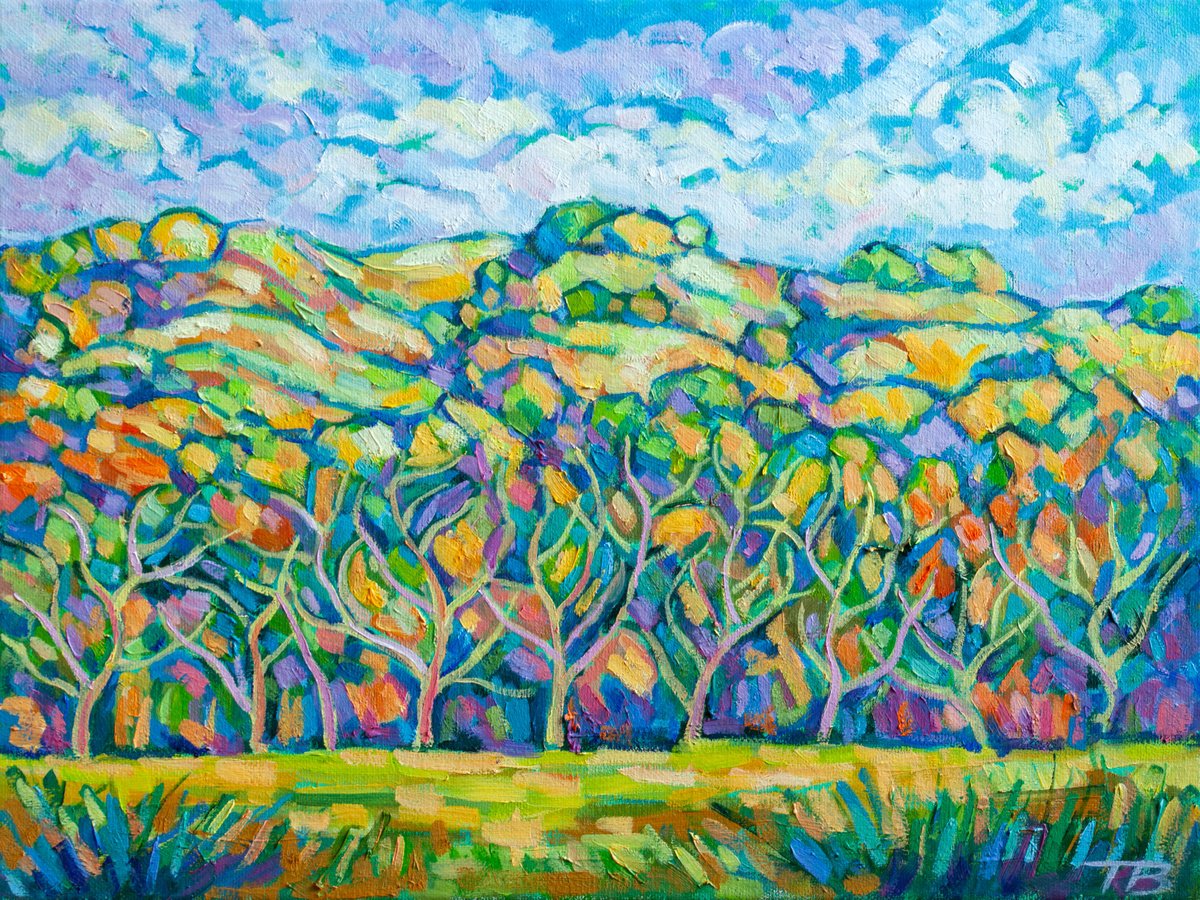 Arizona landscape impressionist oil painting by Tao Bai