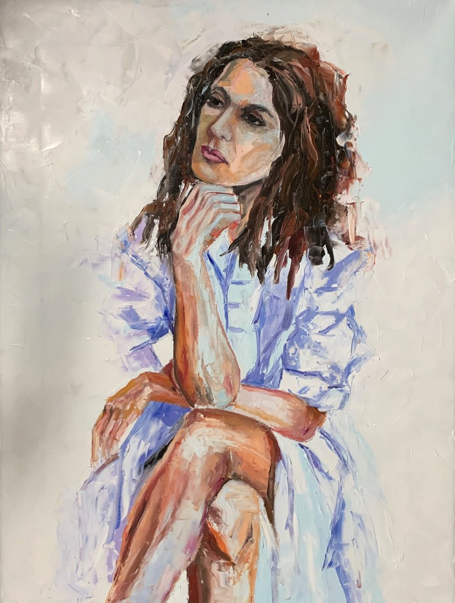 Dreaming Woman. By Vita Schagen, 24 X 31, Artwork For Sale On Artfinder