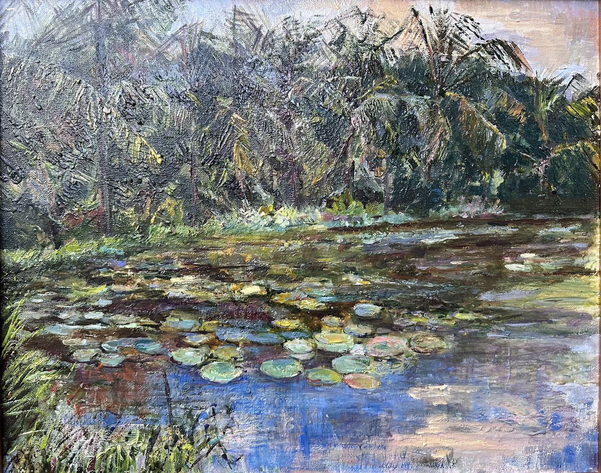 Lotus Pond In Kerala, India By Zurab Sharvadze, 23 X 19, Artwork For Sale On Artfinder