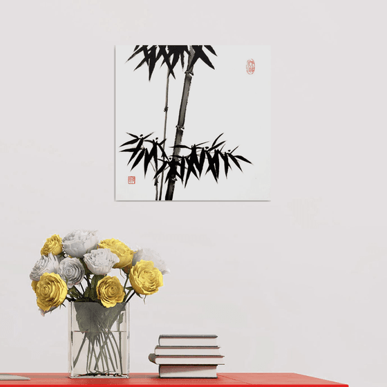 Two bamboo branches