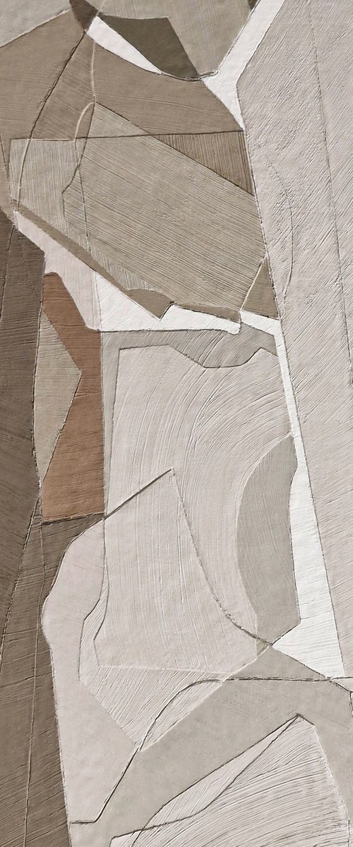 "Bella 4" Textured abstract geometric art by Marine Boiko