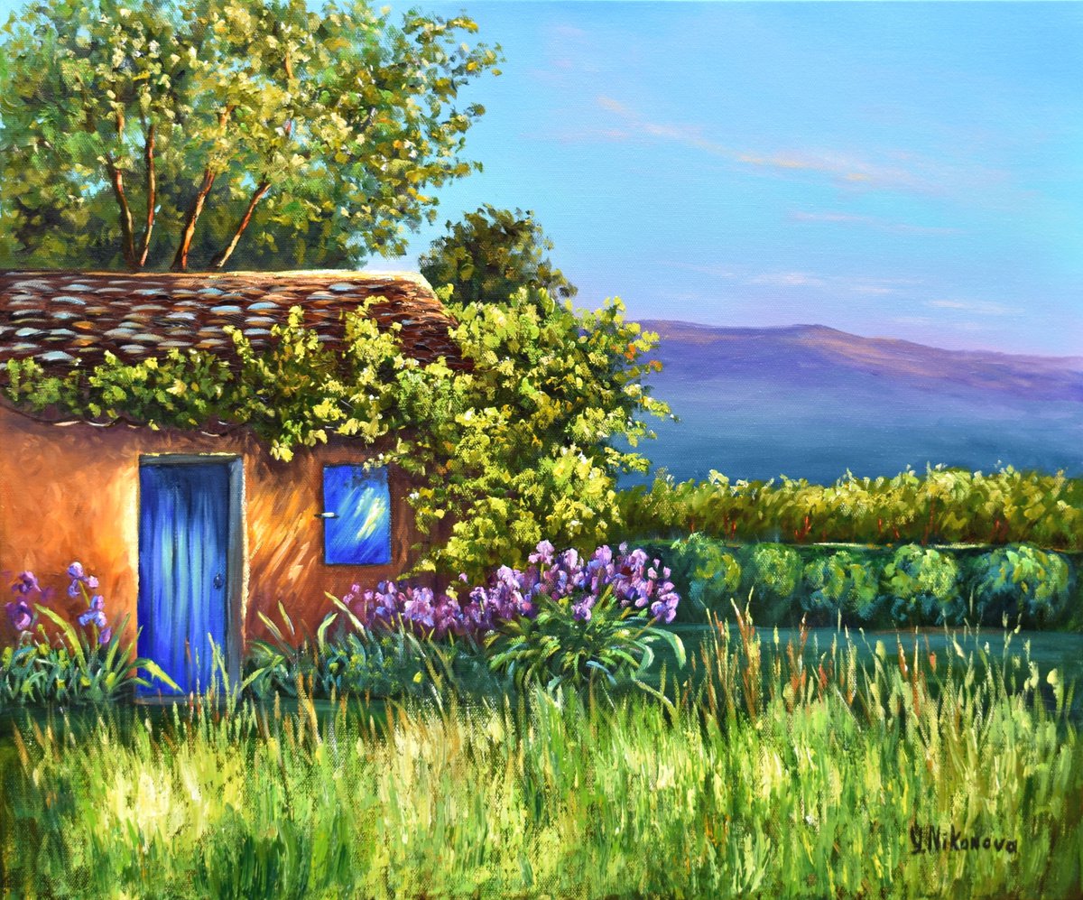 A House with Grapevines by Yulia Nikonova