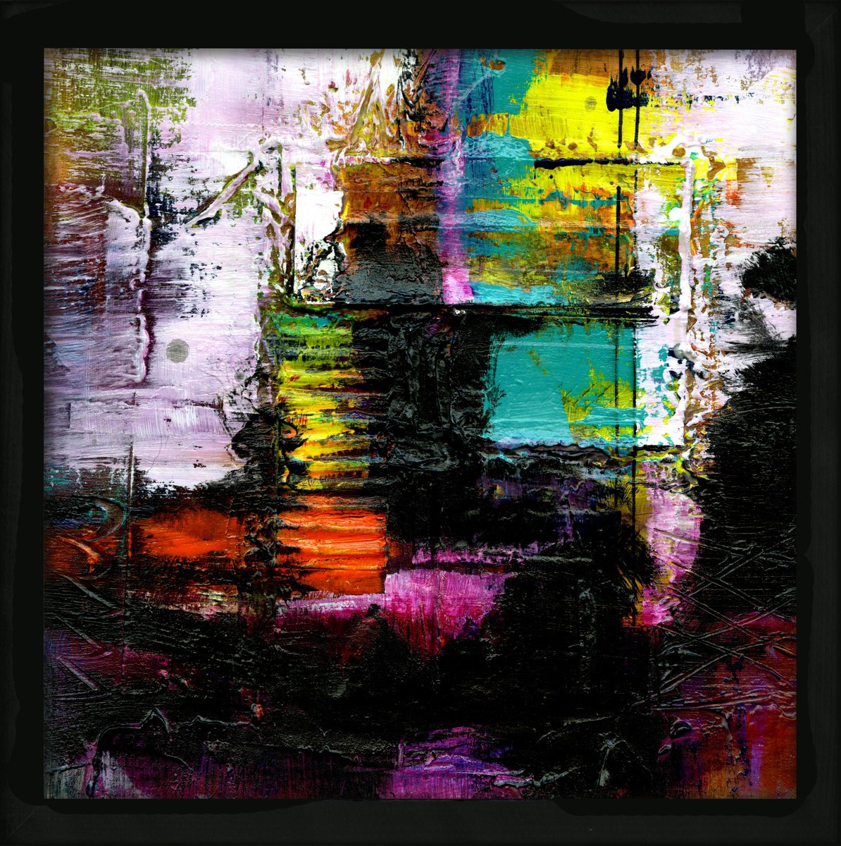 Abstract Painting By Kathy Morton Stanion, 13 X 13", Simply Divine 2, Original Artwork