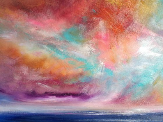 Festival of Colour WOW, SUMPTUOUS SEASCAPE, BESTSELLER - Modern Art Office Decor Home