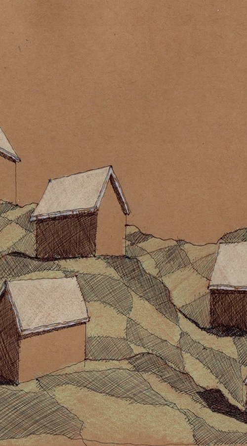 houses with landscape #2 by Michael Warren