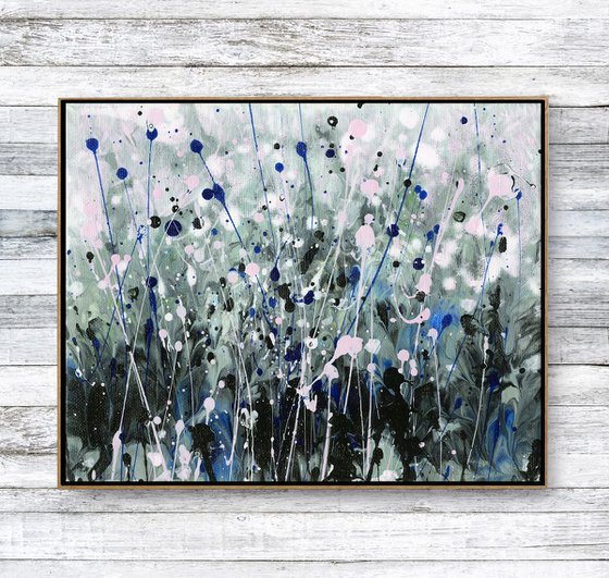 Lost in Gray Gardens  - Meadow Flower Painting  by Kathy Morton Stanion