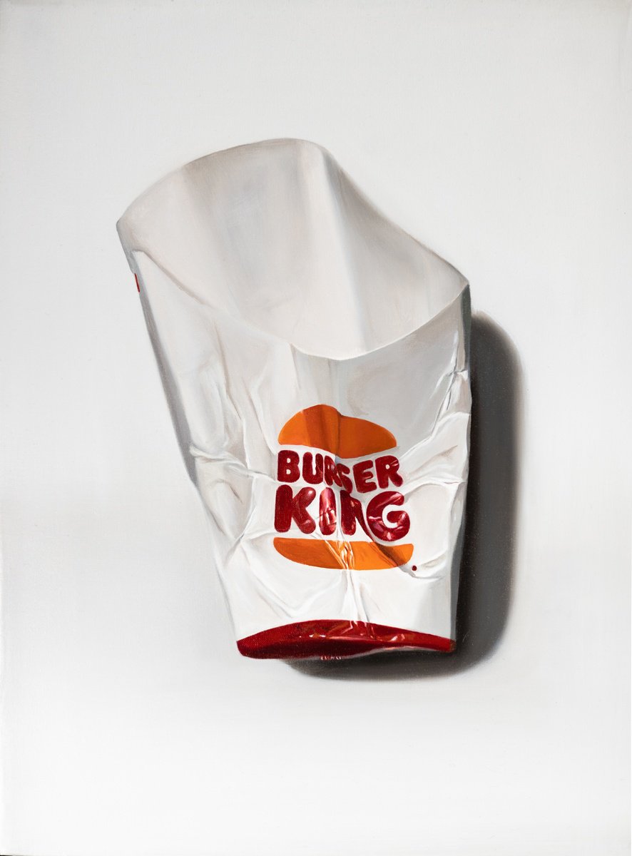 Burger King bag back in NYC Painting by Gennaro Santaniello