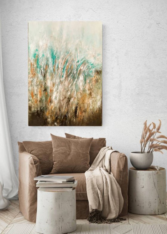 Land 70x100cm Abstract Textured Painting