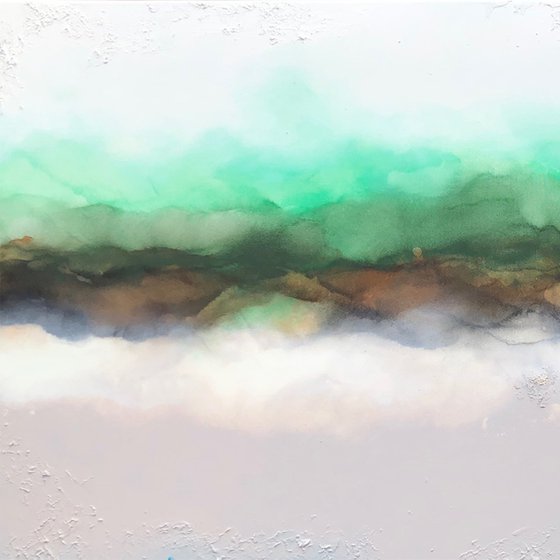 abstract landscape in fog (140 x 70 cm)