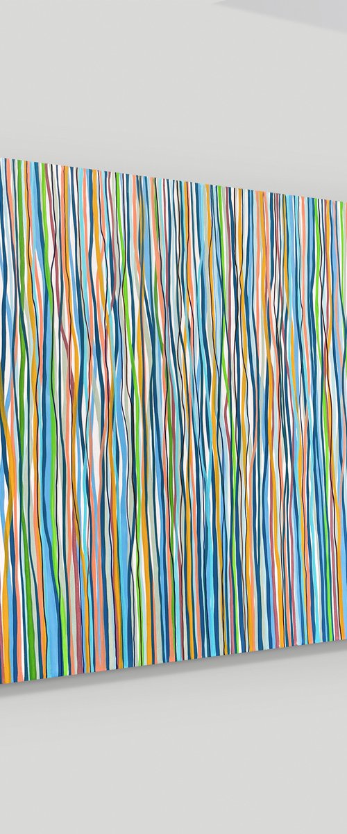 Soul Train- 200 x 85cm acrylic on canvas by George Hall