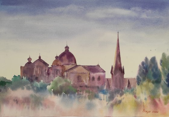 The Old town Lutsk - original artwork