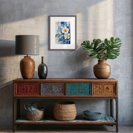 White Cistus Flowers