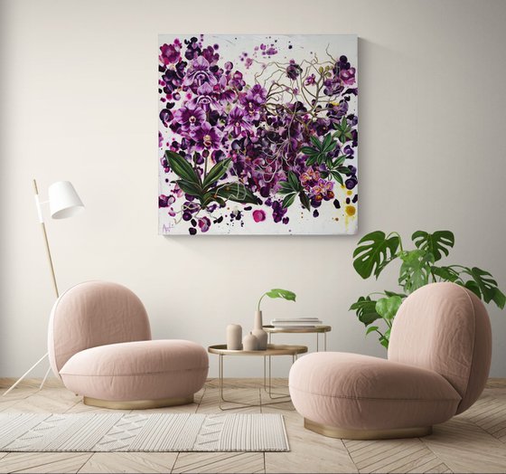 Mauvine, Purple Orchids