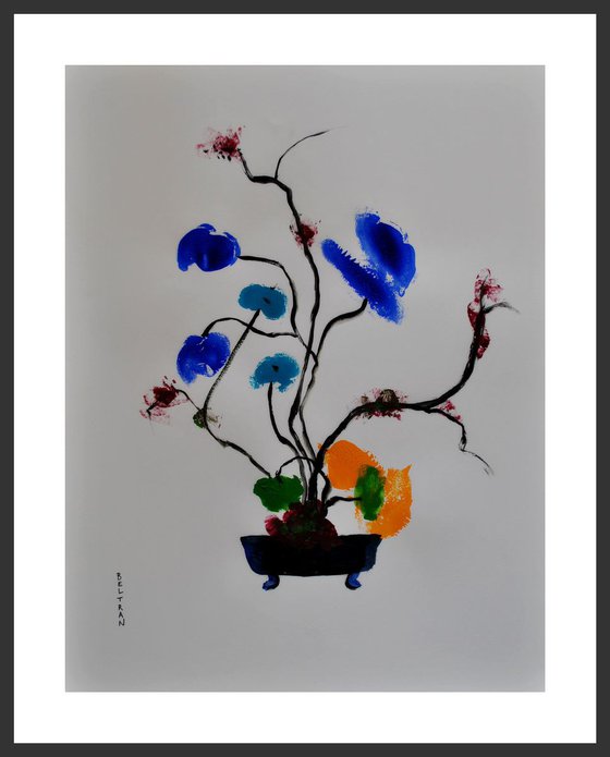 IKEBANA " Silence and Peace " / 19,68 x 25,59 in ( 50x65 cm )