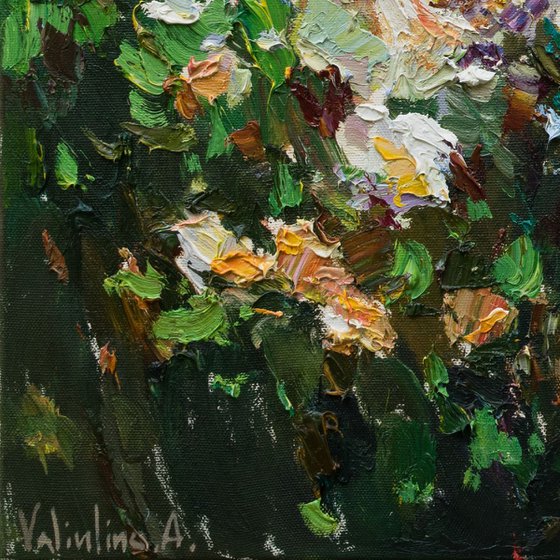 Summer roses #2 Original oil painting