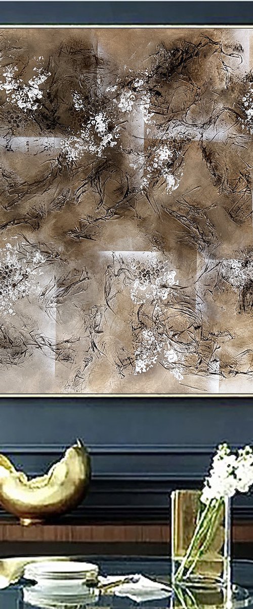 Abstract Art Minimalist Wall Decor textured by Tatiana Malinovscaia