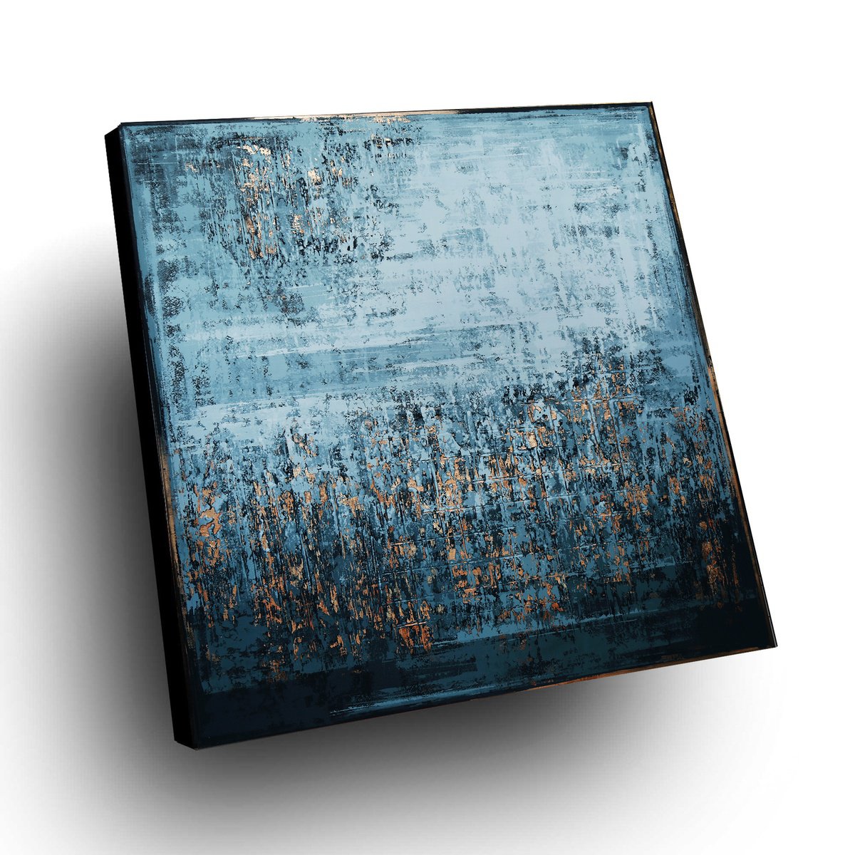 Organic Abstract Acrylic Painting By Inez Froehlich, 47 X 47, Morning Sky, Original Artwork