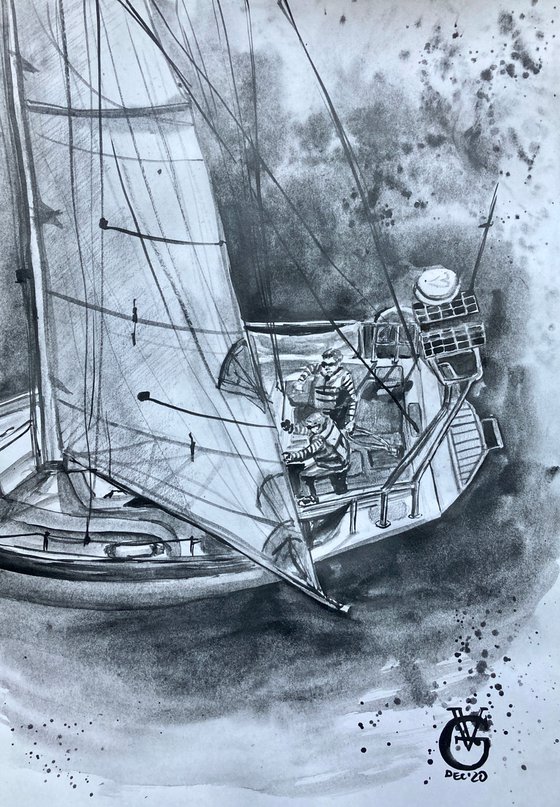 GRAPHITE YACHTING - diptych