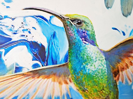 A FLIGHT OF HUMMINGBIRDS