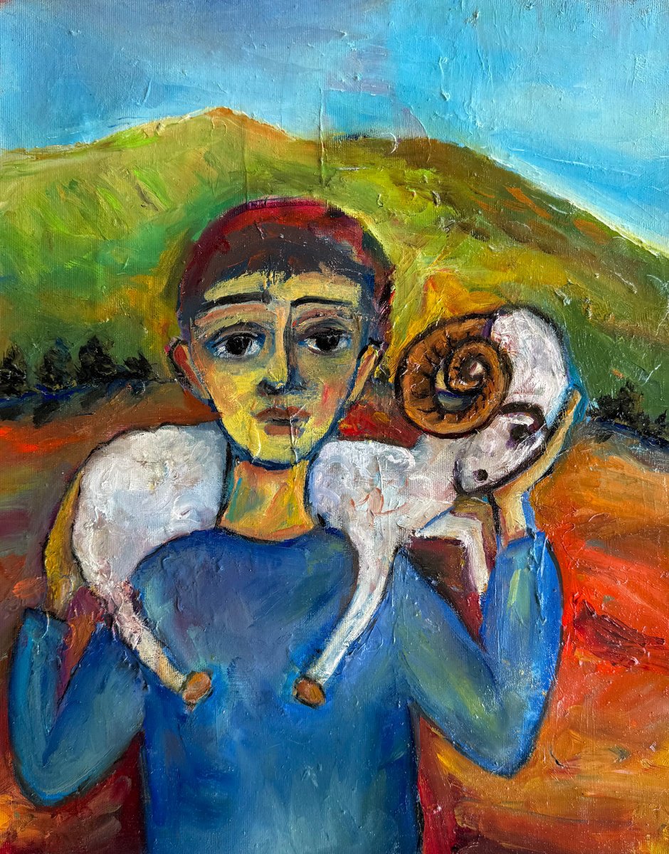 The Young Shepherd By Razmik Manoyan, 16 X 20, Artwork For Sale On Artfinder