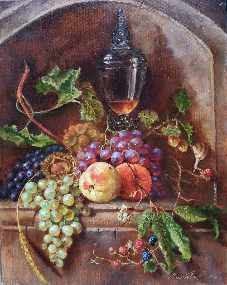Oil Painting , Still Life With Fruit By Olha Laptieva, 16 X 20, Artwork For Sale On Artfinder