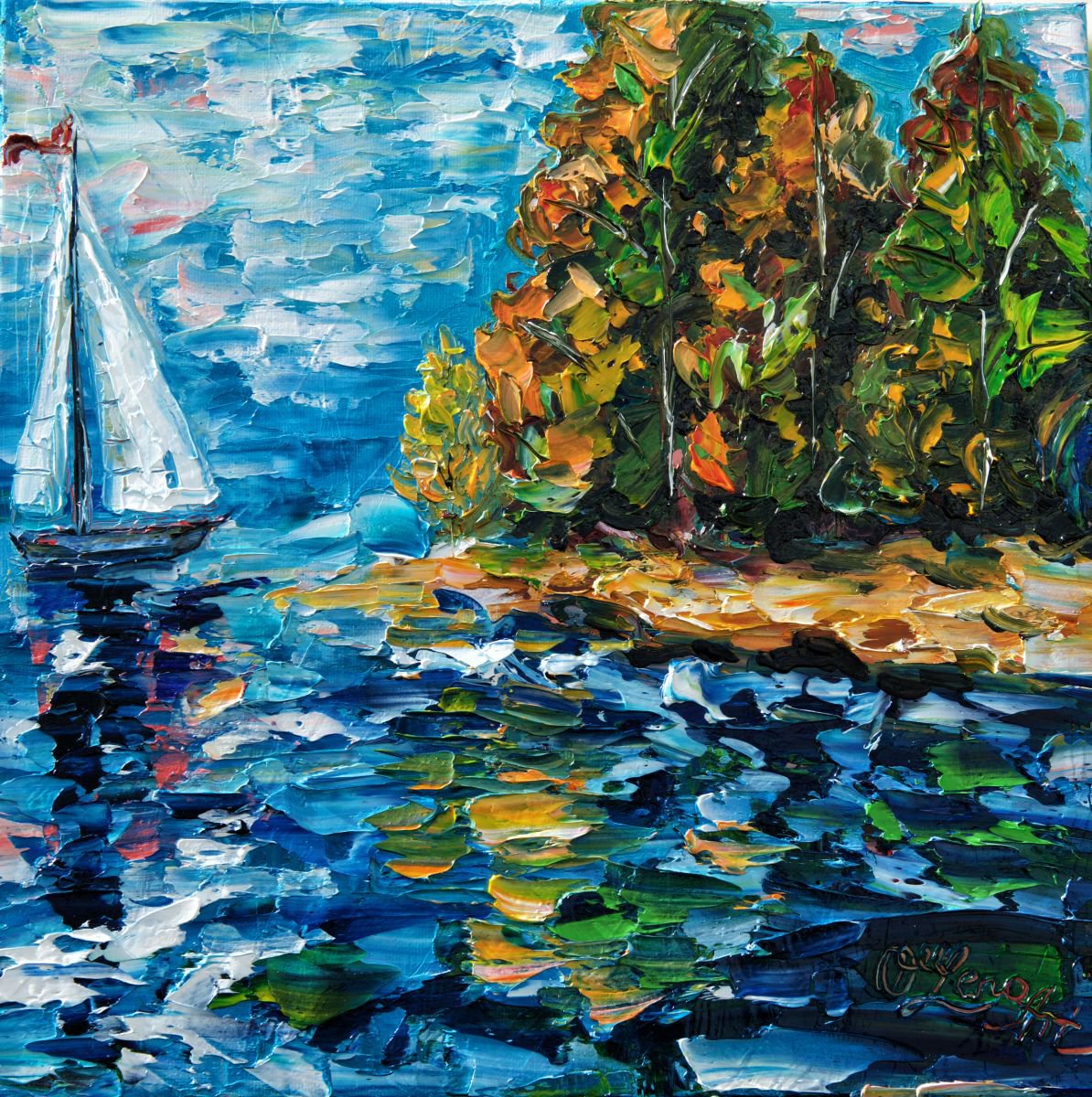 "Waves" (Palette Knife) Artfinder