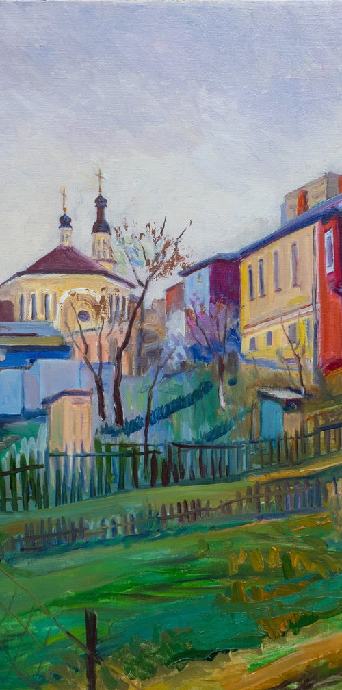Spring landscape with a church. Chernihiv by Vyacheslav Onyshchenko
