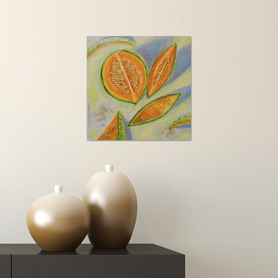 Tablescape with Melon Slices