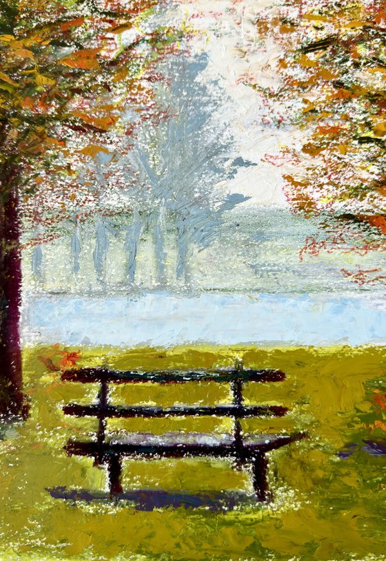 Park Bench in Autumn