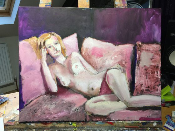 Nude Nude In A Purple Room
