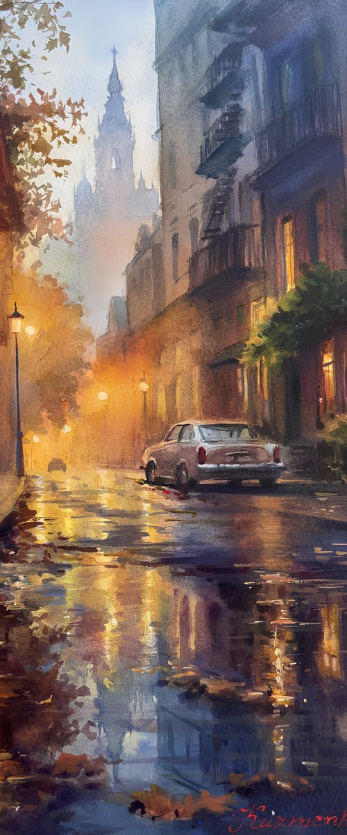 After the Rain – Original Watercolor Painting by Sofiia Kuzmenko