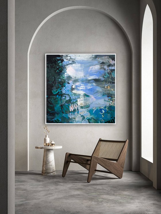 WATER LILIES IN THE MOONLIGHT