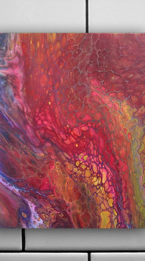 "Caught In Your Web" - FREE WORLDWIDE SHIPPING - Original Abstract PMS Acrylic Painting - 16 x 20 inches by Preston M. Smith (PMS)