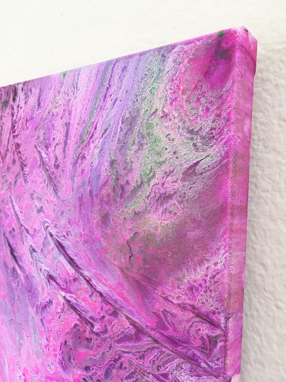 "Cosmic Ripple" - Original Small Abstract PMS Acrylic Painting - 12 x 9 inches