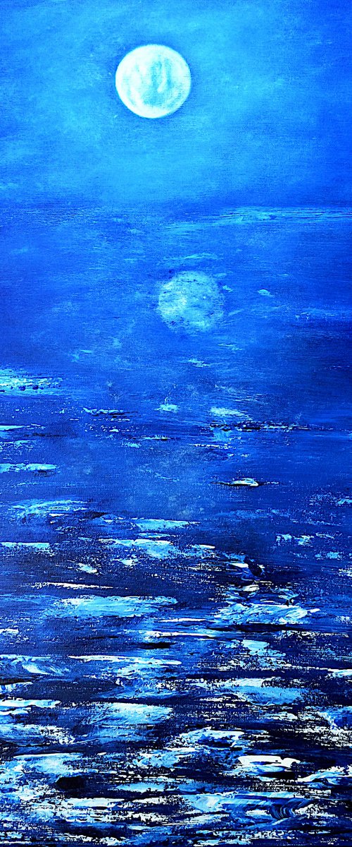 Magical full moon by Thierry Vobmann. Abstract .