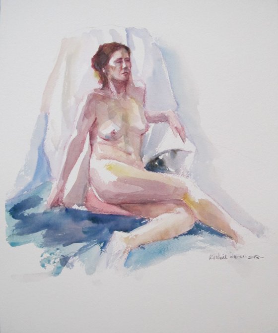 Seated female nude