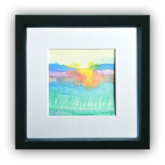First Sunlight - Mounted Watercolour, small gift idea