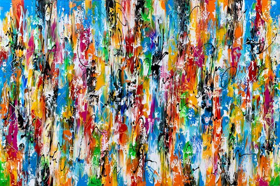 Pure Joy - XL LARGE,  TEXTURED ABSTRACT ART – EXPRESSIONS OF ENERGY AND LIGHT. READY TO HANG!
