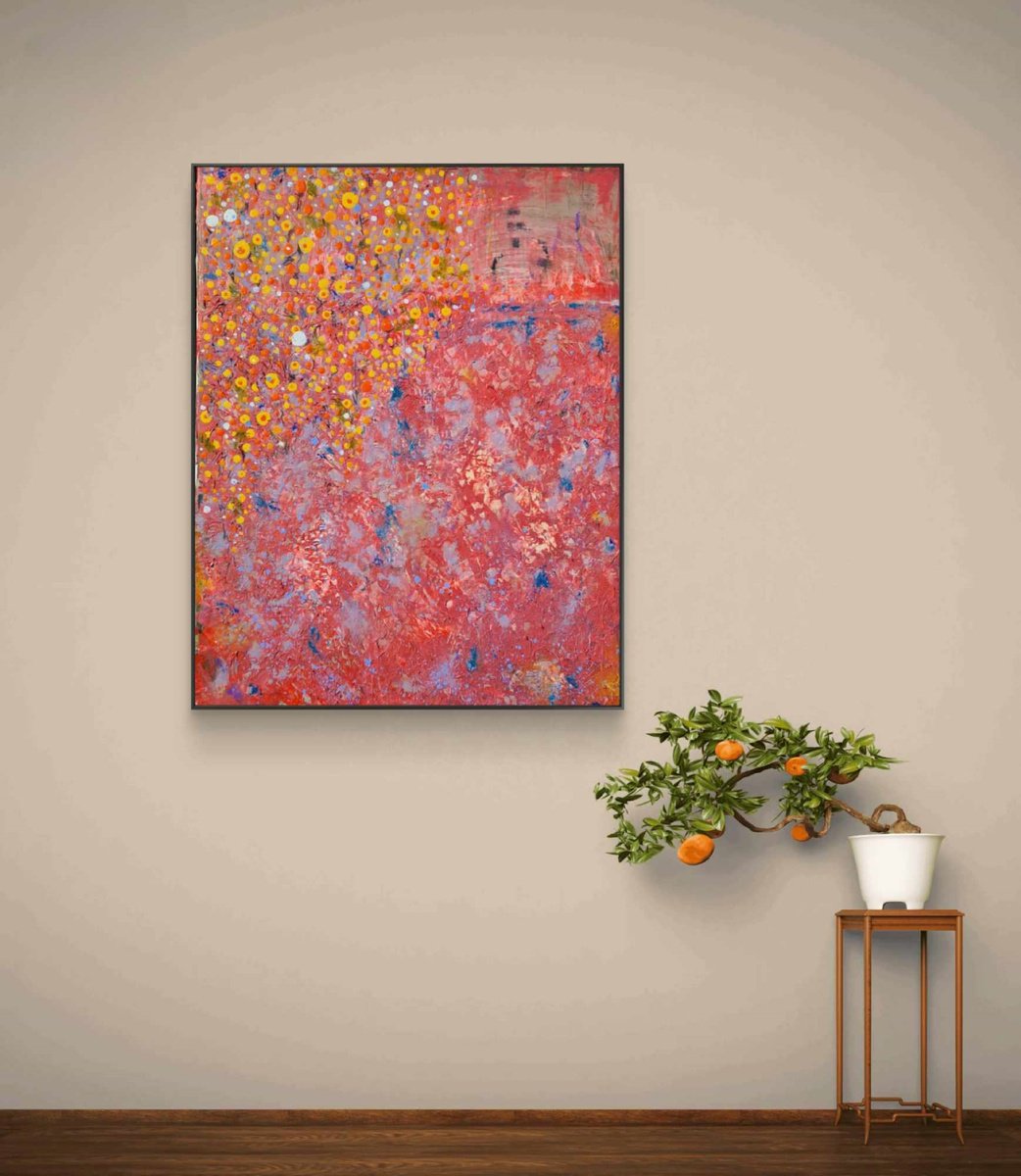 Organic Abstract Painting By Marian Gorin, 16 X 20", Reverie Vi, Original Artwork