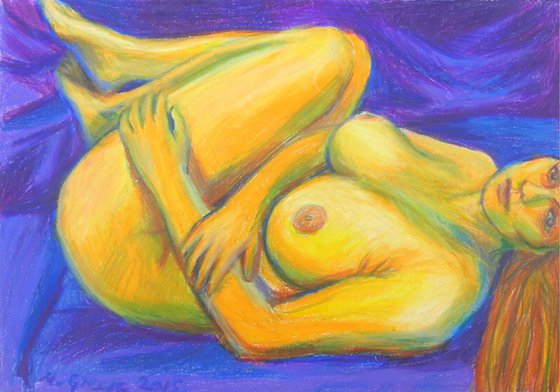 Nude in purple
