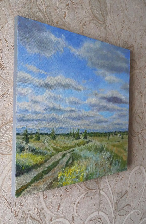 The High Sky - sunny sky landscape painting