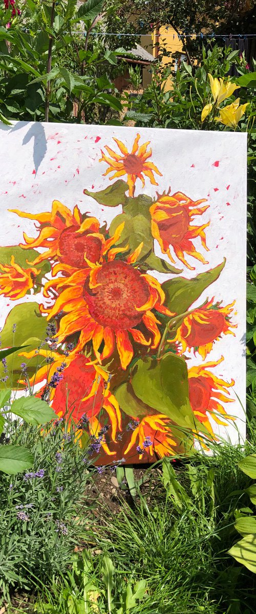 Golden Sunflowers by Volodymyr Smoliak