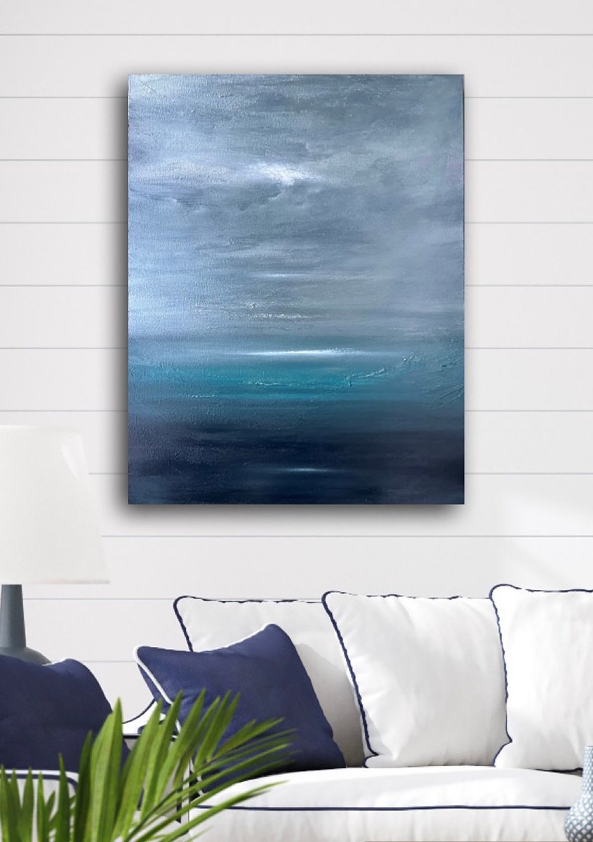 Expressive Landscape Acrylic Painting By Suzanne Williams, 24 X 31", Odetta, Original Artwork