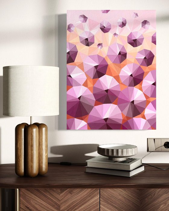 ORANGE SUMMER IN PINK CIRCLES