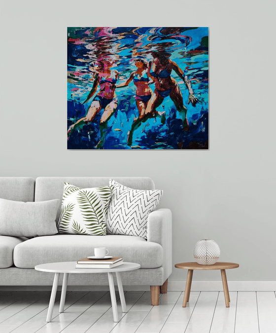 Under the clear water